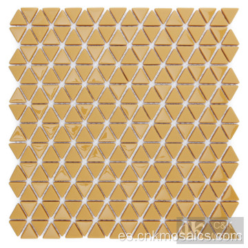 Azulejo para salpicaduras de cocina de mosaico de vidrio amarillo jengibre